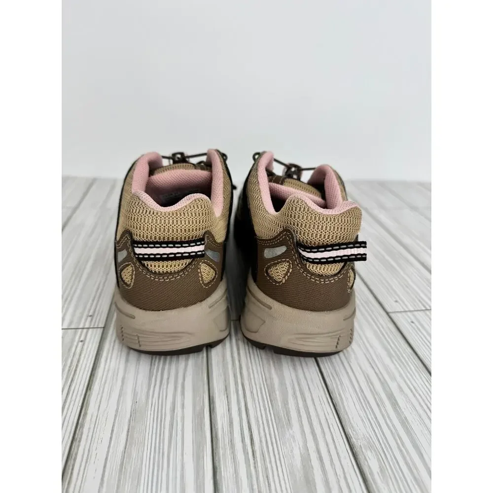 Vasque Velocity VST shoes youth 5 hiking quick lace garage strap brown pink NEW